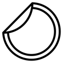 Peeling Round Sticker icon