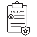 Penalty document icon
