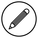 Pencil Black Outline icon