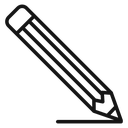 Pencil Black Outline icon