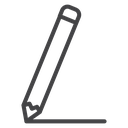 Pencil Drawing Line Black Outline icon