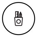 Pencil holder icon
