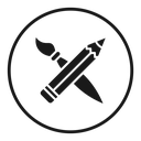 Pencil paintbrush icon