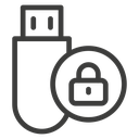 Pendrive security icon
