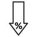 Percent down icon