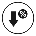 Percent down icon