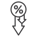 Percent down icon