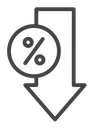 Percent down icon