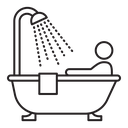 Person bathing icon