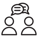 Person conversation (2) icon
