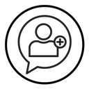 Person conversation icon