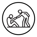 Person help someone icon