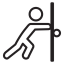 Person push the door icon