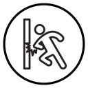 Person push the door icon