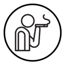 Person smoking icon