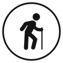 Person walking with cane 4 icon