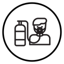 Person with oxygen mask icon