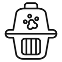 Pet cage Black Outline icon