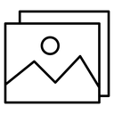 Photo gallery Black Outline icon