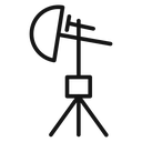 Photography lighting Black Outline icon