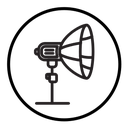 Photography lighting icon