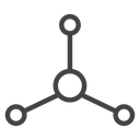 Physics Molecule Structure Black Outline icon