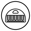 Piano Black Outline icon
