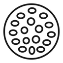 Pickleball ball with holes icon