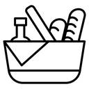 Picnic Basket Wine Bread icon