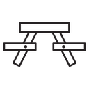 Picnic table icon