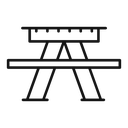 Picnic table icon