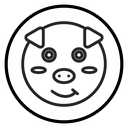 Pig face icon