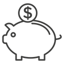 Piggy bank 8 icon