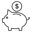 Piggy bank icon