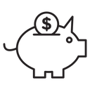 Piggy bank icon