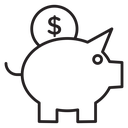 Piggy bank icon