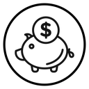 Piggy bank icon