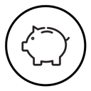Piggy bank icon
