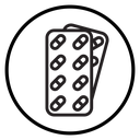Pill blister pack icon