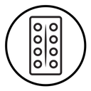 Pill blister pack icon