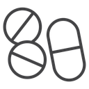 Pill Black Outline icon