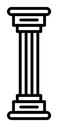 Pillar black outline icon
