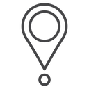 Pin Black Outline icon