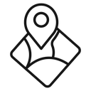 Pin on a map icon