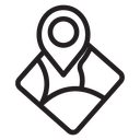 Pin on a map icon