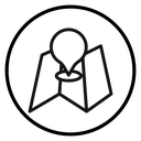 Pin on a map icon