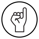 Pinky finger Black Outline icon