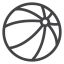 Pinwheel Beach Ball Black Outline icon
