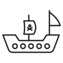 Pirate ship icon