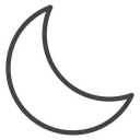 Plain Crescent Moon icon